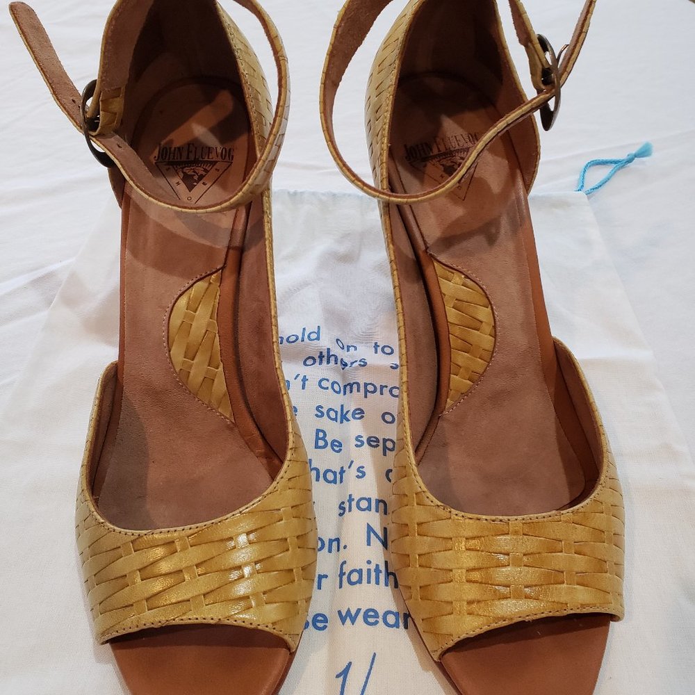 John Fluevog Miracles Open Toe Ankle Strap